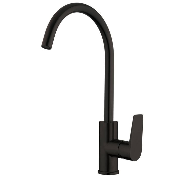 Foreno Vienna Gooseneck Sink Mixer Matte Black