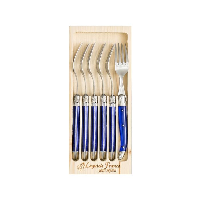 Laguiole Jean Neron 6pc. Fork Set - French Blue