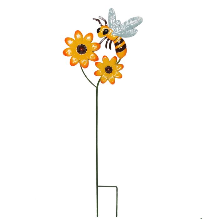 60cm Yellow Bee Garden Stake Decoration