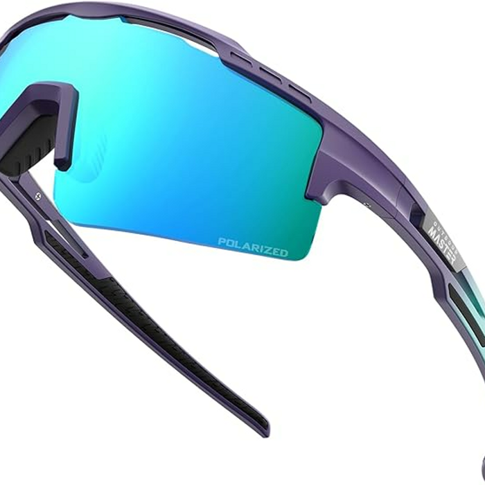 Outdoormaster Hawk Ii Polarised Sports Sunglasses Tr90 Uv400 Cycling Glasses Blue