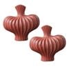 SOGA 2X 25x24cm Small Decorative Vases