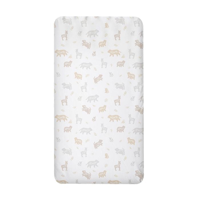 Lolli Living Infant/newborn Cotton Bedside Bassinet Fitted Sheet Bosco Bear