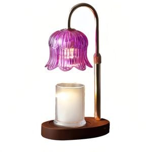 Catzon Flower Candle Warmer Lamp Adjustable Dimmable Warmers-purple
