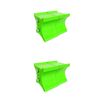 2x 2pc AgBoss Equestrian Show Jumping Keyhole Jump Cup Inserts Lime