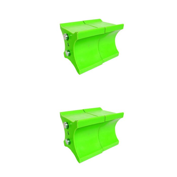 2x 2pc AgBoss Equestrian Show Jumping Keyhole Jump Cup Inserts Lime