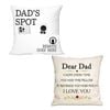 Catzon 2 Pcs Linen Throw Pillow Covers for Dear Dad Birthday Gifts for Father-Set 18