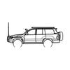 Ignite Laser Toyota 2007 Landcruiser 100 Series Silhouette Metal Wall Art Rustic Metal 23.6inch/60cm