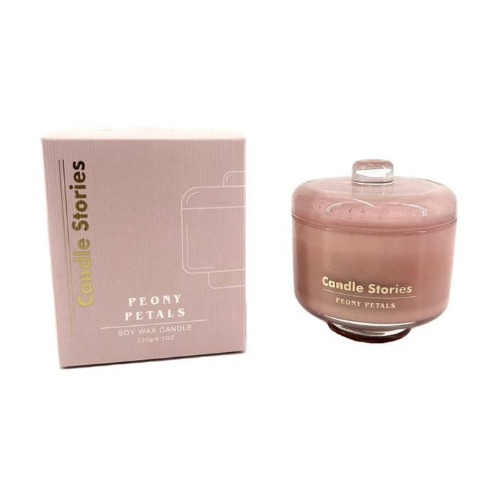 More Than Party Soy Scented Candle Jar Home Fragrance Peony Petals 230g