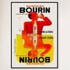 Galrie Quinquina Bourin Vintage Advertising Art Print for Collectors, Black Frame, A4 21 x 30cm (8 x 12inch)