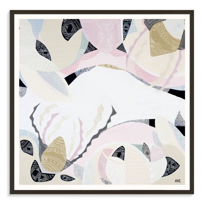 Artist Lane "Wild Flower Country" by Ani Ipradjian - 76x76cm Black Framed Print