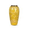 SOGA 35x17cm Floral Ceramic Vase – Yellow