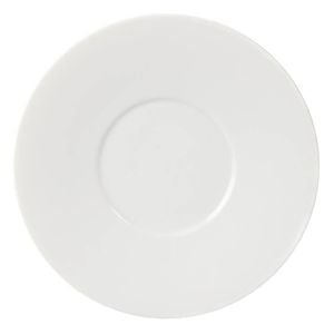 Olympia Whiteware Stacking Saucers 150mm Vitrified Porcelain White Pack Of 12