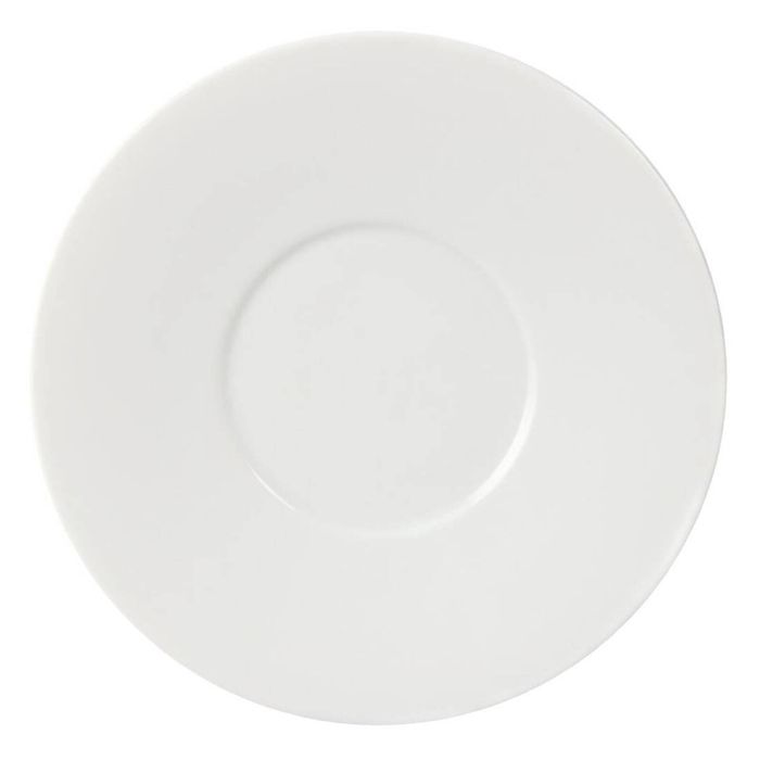 Olympia Whiteware Stacking Saucers 150mm Vitrified Porcelain White Pack Of 12