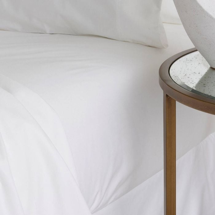 Bedding Co. Fitted Sheet 1200TC Egyptian Cotton White Queen