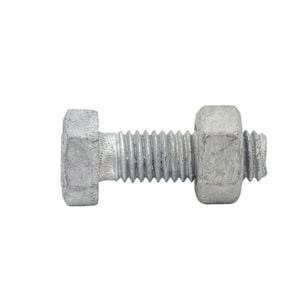 Zenith M8 x 25mm Hot Dipped Galvanised Hex Head Bolt And Nut - Each