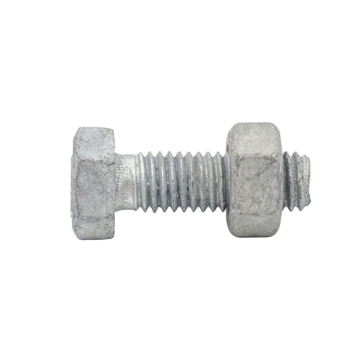 Zenith M8 x 25mm Hot Dipped Galvanised Hex Head Bolt And Nut - Each