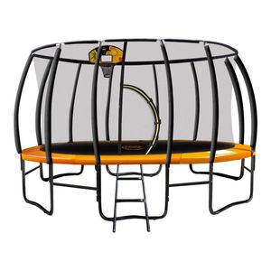 Kahuna Trampoline 16 ft with Basketball Set - Orange