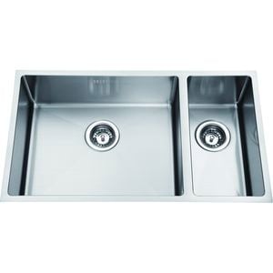 SINX 770 x 440mm Stainless Steel Handmade Double Sink Bowl