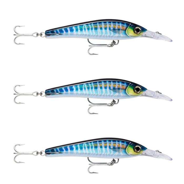 3x Rapala 16cm X Rap Magnum Xtreme Shallow Dive Troll Fish Lures - HD Wahoo UV