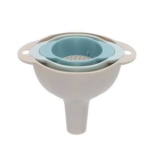 3pc Avanti Funnel Set Dishwasher Safe Nestable Kitchen Tool Multi Colour