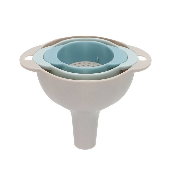 3pc Avanti Funnel Set Dishwasher Safe Nestable Kitchen Tool Multi Colour