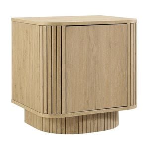 Yves Bedside Unit Side Table 1 Door Oak
