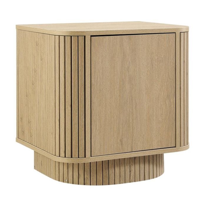Yves Bedside Unit Side Table 1 Door Oak