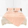 SOGA 160x200cm Pink Double Layer Rabbit Fur Throw Blanket