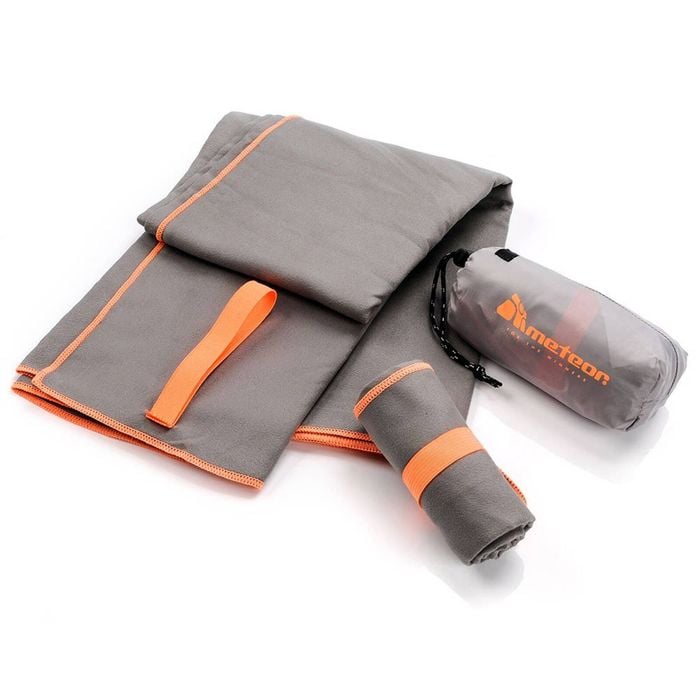 METEOR 50x90cm Grey Quick-Dry Microfiber Gym Towel
