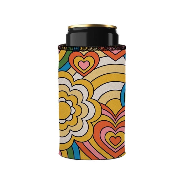 Stubbyz 60s Hearts Stubby Cooler Slim