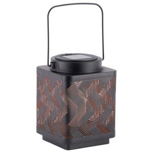 Arlec 15cm LED Diagonal Flame Effect Solar Lantern