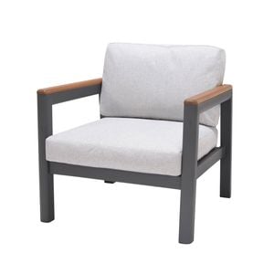 Mimosa  1 Seater Charcoal Rhone Aluminium Lounge With Cushion