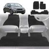 6D Diamond Car Floor Mats for Honda Civic 2012-2016 9th Gen Sedan-Full Set-Black-Outback GT