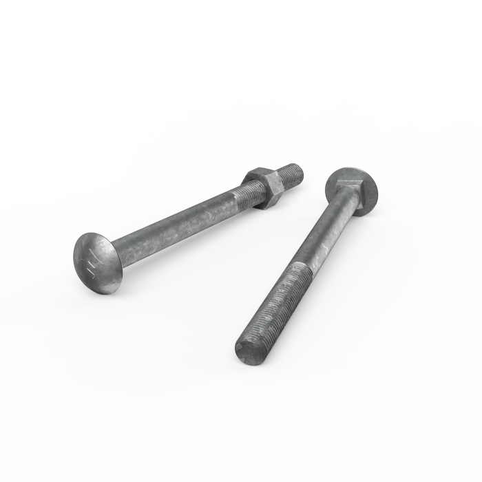 ZENITH M16 x 200mm Hot Dip Galvanised Cup Head Bolts & Nuts - Each