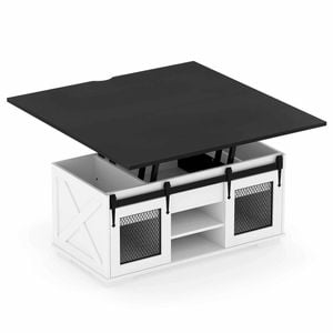 Costway Lift Top Coffee Table 3in1 Dining Table Center Table Black