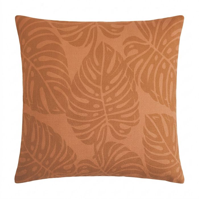 KAS AUSTRALIA 50x50cm Clay Monstera Outdoor Cushion