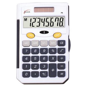 Jastek Portable Pocket 8 Digit Dual Powered School/work Calculator Blue