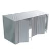 Build-a-Shed  1.5 x 4.5 x 2.0m Skillion Double Plus Double Hinged Side Doors Shed - Zinc