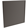 ProtectorAl 1001 - 2000 x 1001 - 2000mm Black Satin Horizontal 9mm Gap Aluminium Welded Slat Panel - Black