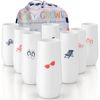 Rowdy Crowd Champagne White Flutes 285ml Summer Vibes 8 Pack - Unbreakable Tritan Plastic Dishwasher Safe