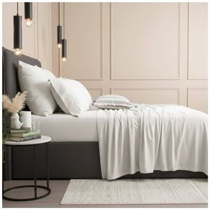 Renee Taylor Comfort T’s Organic Cotton Jersey Sheet Set Ecru King Single