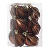 Catzon 12 Pcs Finial Drop Christmas Ornaments Shatterproof Baubles with String for Holiday-Coffee