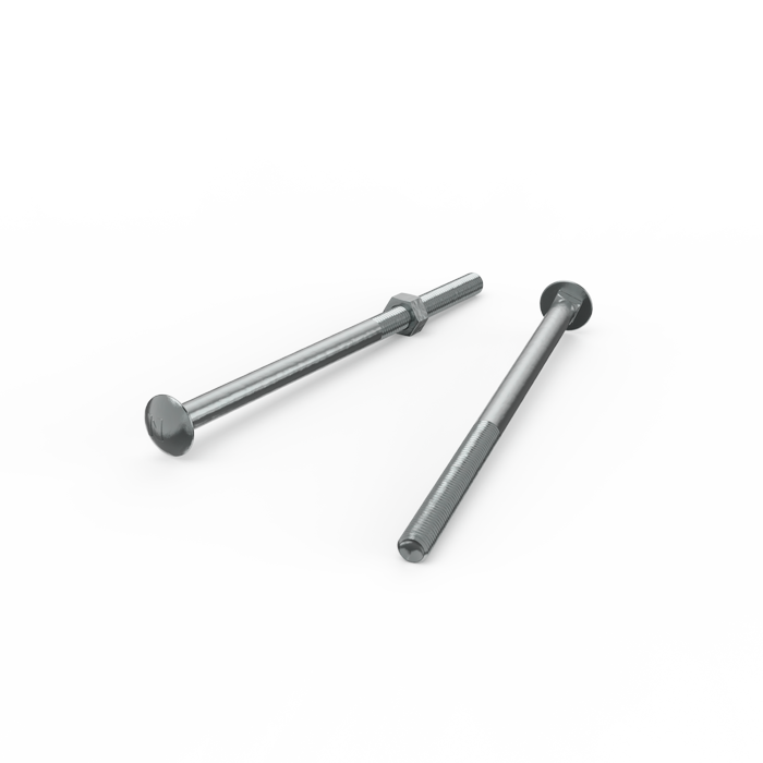 ZENITH M10 x 200mm Zinc Plated Cup Head Bolt and Nut