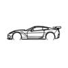 Ignite Laser Chevrolet C7 Corvette ZR1 Silhouette Metal Wall Art Coated Black 47inch/120cm