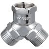 Kinetic 20 x 20mm Chrome Plated Male / Male Y Fitting