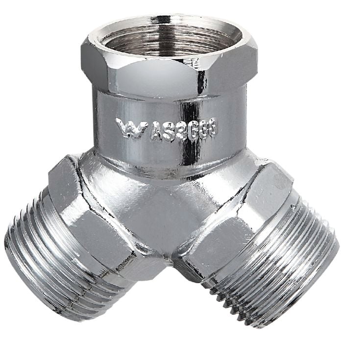 Kinetic 20 x 20mm Chrome Plated Male / Male Y Fitting