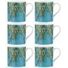 6PK Ashdene Native Flora Wattle Fine Bone China Drinking Cup Mug