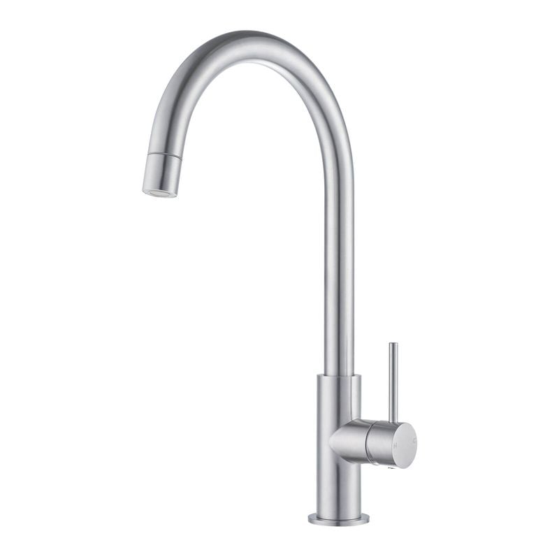 25mm Stainless Steel WELS 5 Star 6L/min Resonance Side Lever Dual Function Sink Mixer