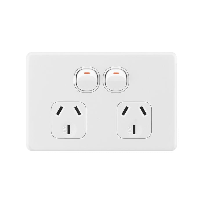 Deta S-Line Gloss White Double Power Point - Gloss White