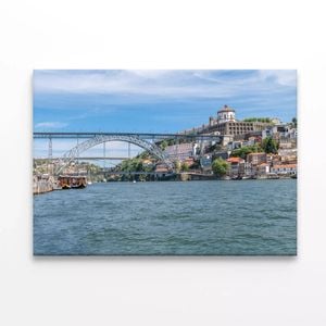 Bridge Spanning Over River  Print 100% Australian Made 75 x 50cm  (Stretched)